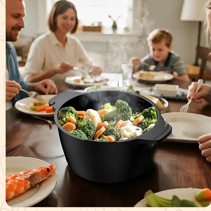 Small Microwave Cookware Steamer 1 Quart - AJXX Micro Cookware Vegetable Steamer for Cooking, Microwave Cooker with Food Container, Removable Filter and Lockab - BPA Free, Dishwasher Safe