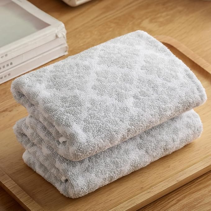 Vie Triomphe Facial Towels Washcloth (2 Pieces Love Letter Face Towel) Hand Towels Bathroom Decor 13x29 Inch Cotton Soft Absorbent Spring Summer Decorative Hand Towels for Bathroom Kitchen