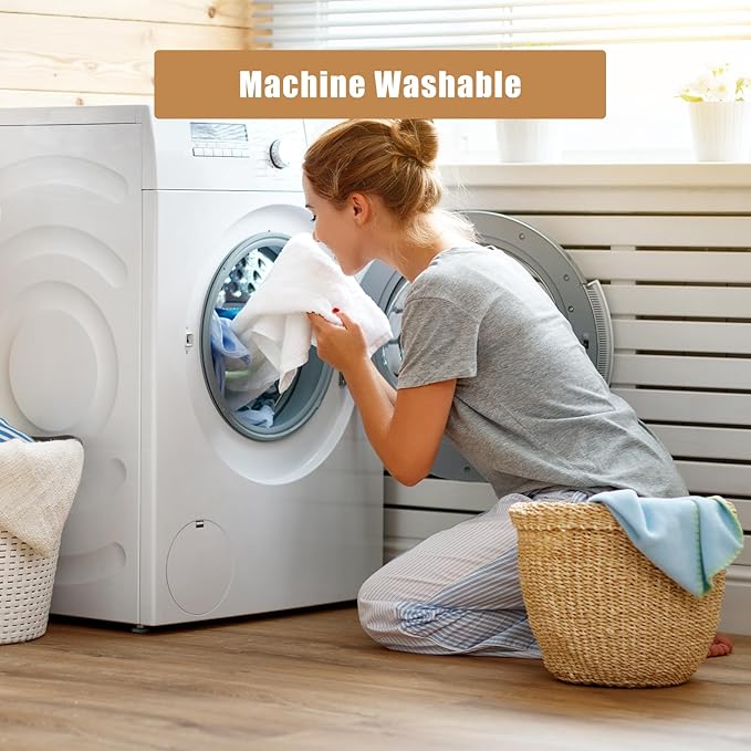 SEMAXE White Bath Towel Set, 100% Cotton Bathroom Towels with Hanging Loops, Luxury 8 Piece Towel Set Include 2 Bath Towels, 2 Hand Towels, 4 Washcloths