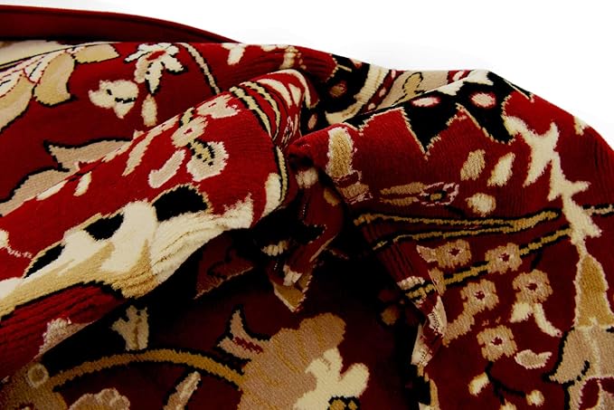 Unique Loom Espahan Collection Area Rug - Cape Cod (8'Square, Red/ Beige)