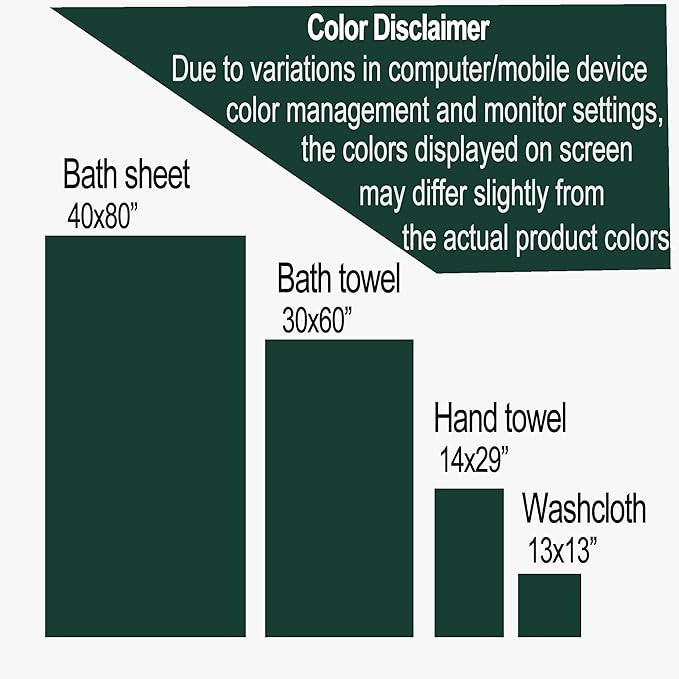 Large Bath Towels Set 30x60 Inches Super Soft Absorbent Quick Dry Luxury Microfiber Shower Towels for Bathroom -White,Pack of 6