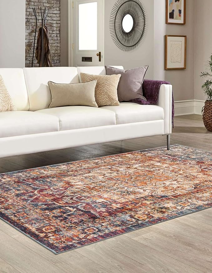Unique Loom Isabella Collection Area Rug - Adjani (10'x 14' 1" Rectangle, Multi/ Beige)