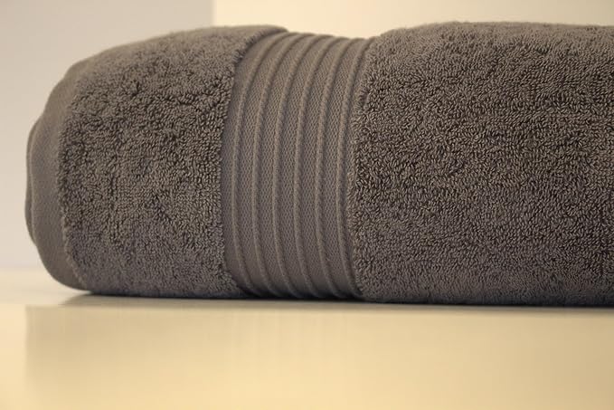 Milara Turkish Luxurious Extra Large Cotton Bath Sheet | Premium Bath Sheet Towels Ultra-Soft, Highly Absorbent, Durable | Anthracite (Dark Gray) Plush Bath Sheets, (35x70 Inches)