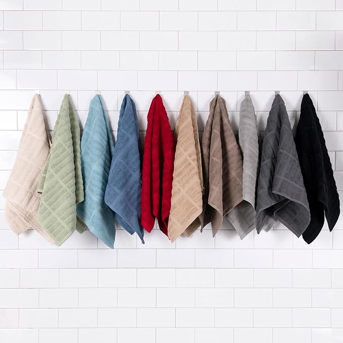 All-Clad Solid Kitchen Towels: Highly Absorbent, Super Soft Long Lasting - 100% Cotton, 17"x30" Tea Towels for Cleaning & Drying Dishes, Pans, Glassware, or Countertops, (2-Pack), Rainfall