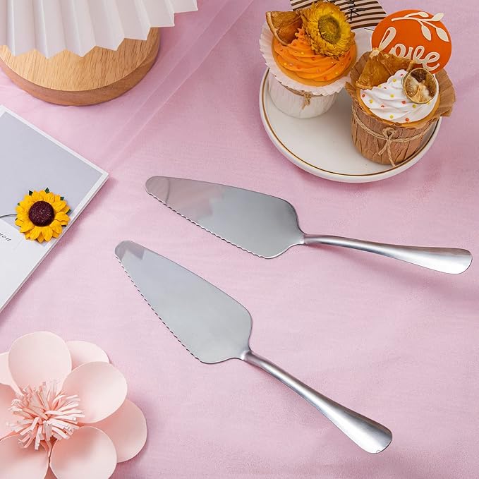 Baderke 30 Pcs Pie Server Pizza Server Spatula Stainless Steel Cake Pie Pastry Professional Utensil for Pizza Dessert Cheese Cutting, 9 Inches, Silver
