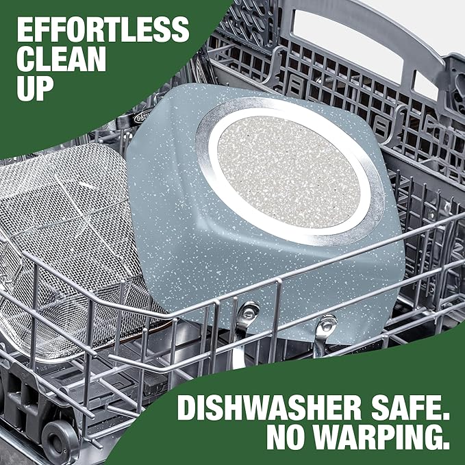 Granitestone Ceraluxe 20 Pc Ceramic Cookware Set Nonstick, Complete Pots and Pans Set Non Stick with 5 Pc Bakeware Set, Deep Frying Pan Set, & Steamer, Non Toxic PFOA Free, Oven & Dishwasher Safe