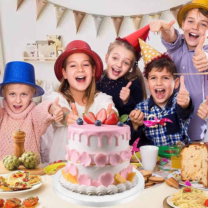 12-Pack Cake Drums 12 inch Round, White Food Graded Greaseproof Cake Rounds 12 inch Cakes Boards Cardboard Circles for Wedding Birthday Parties Pizza. (12inch(12pack))