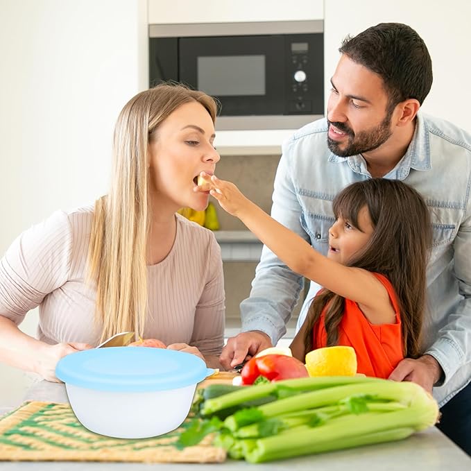 4 Pack Silicone Lids for Corelle Vitrelle 428-PC 28-Oz Soup/Cereal Bowls, Freezer & Microwave & Dishwasher Safe (Bowl not included)