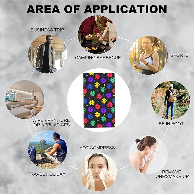 Pickleball Balls Hand Towel for Bathroom Set of 2 Hand Bath Towels Soft Absorbent Decorative Towels for Bathroom Kitchen Yoga Home Decor 14 x 28 in