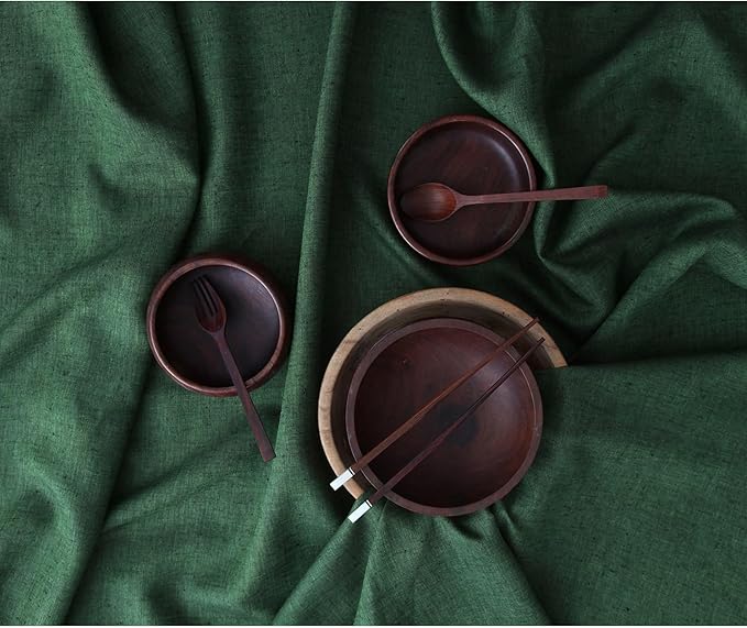 Solino Home Linen Tablecloth 54 x 72 Inch - 100% Pure Linen Forest Green Table Cloth for Rectangle Tables - Athena, Machine Washable Tablecloth for Winter, New Year