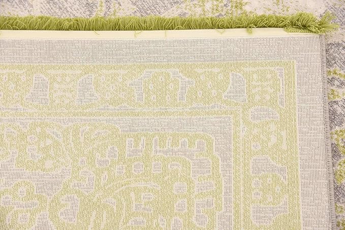 Unique Loom Traditional Classic Intricate Design Distressed Vintage Detail, Area Rug, 10' 0" x 13' 0", Light Green/Gray