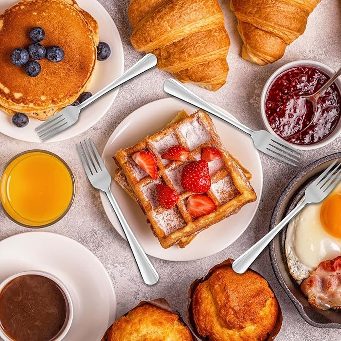 36 PCS Dinner Fork Set - Windsor Stainless Steel Silverware Fork 7.1 Inch with Dishwasher Safe Flatware Forks for 36,Table Forks for Home,Kitchen or Restaurant