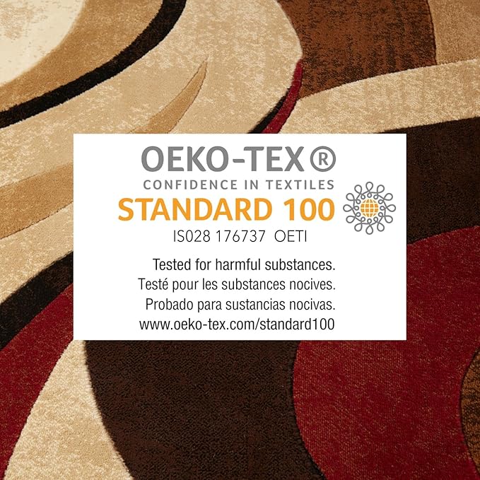 Home Dynamix Tribeca Slade Modern Area Rug, Abstract Brown/Red 39"x55"