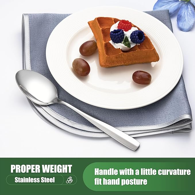 20 Piece Silverware Set for 4, Stainless Steel Cutlery Set Food Grade Flatware Set Include Knife Fork Spoon Mirror Polished Dishwasher Safe