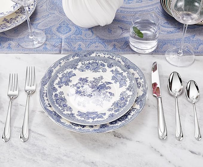 KEAWELL Premium Astra Flatware Set, 20-Piece Service for 4 Mirror-Finished 18/10 Stainless Steel Silverware, Modern Cutlery Dishwasher Safe for Meals and Gatherings (20, Silver)