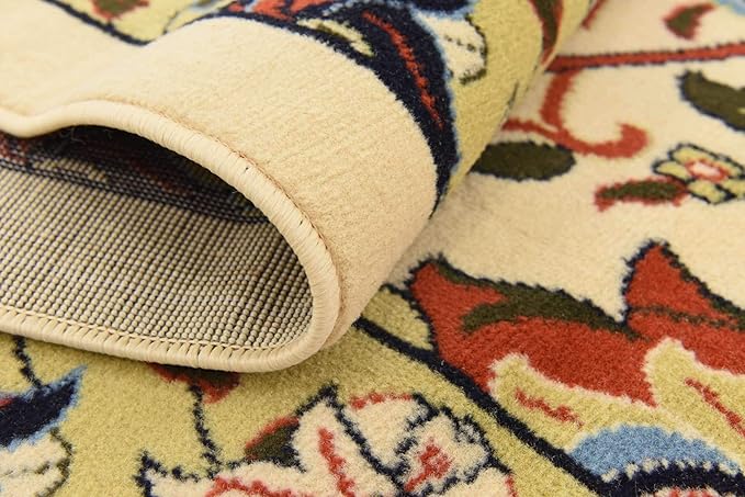 Unique Loom Espahan Collection Area Rug - Cape Cod (8'Square, Cream/ Black)