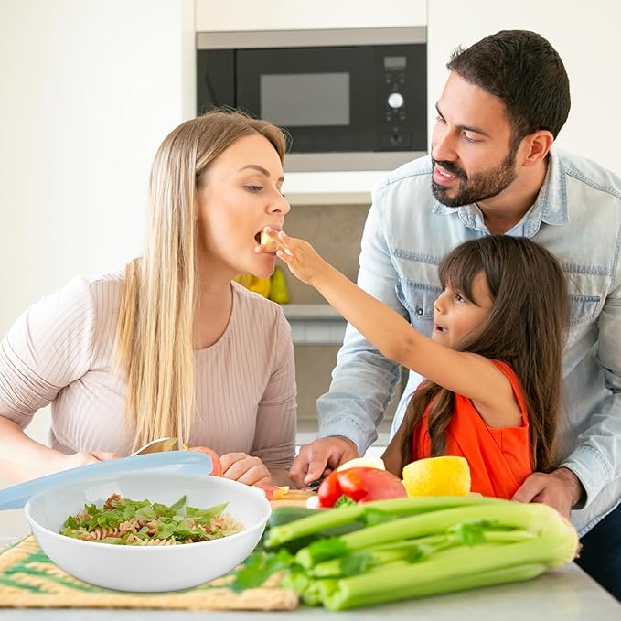 2 Pack Silicone Lids for Corelle 30-Oz Versa Bowls, Freezer & Microwave & Dishwasher Safe (Bowl not included)