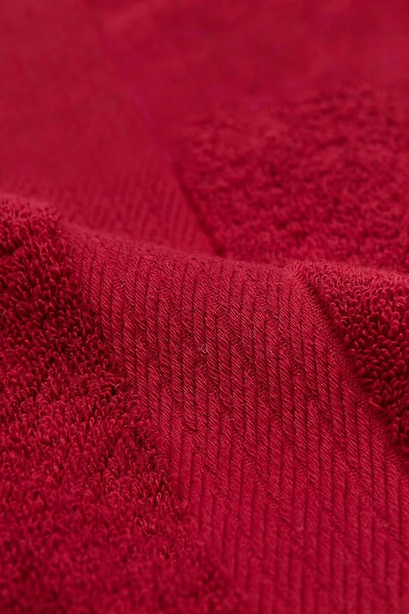 Ozdilek 6-Piece Bath Towel Set, 2 Bath, 2 Hand, 2 Wash, 100% Cotton Turkish Towels, 2 Bath Towels (30x60/550 GSM), 2 Hand Towels (16x30/575 GSM), 2 Washcloths (13x13/600 GSM) (Brick Red)