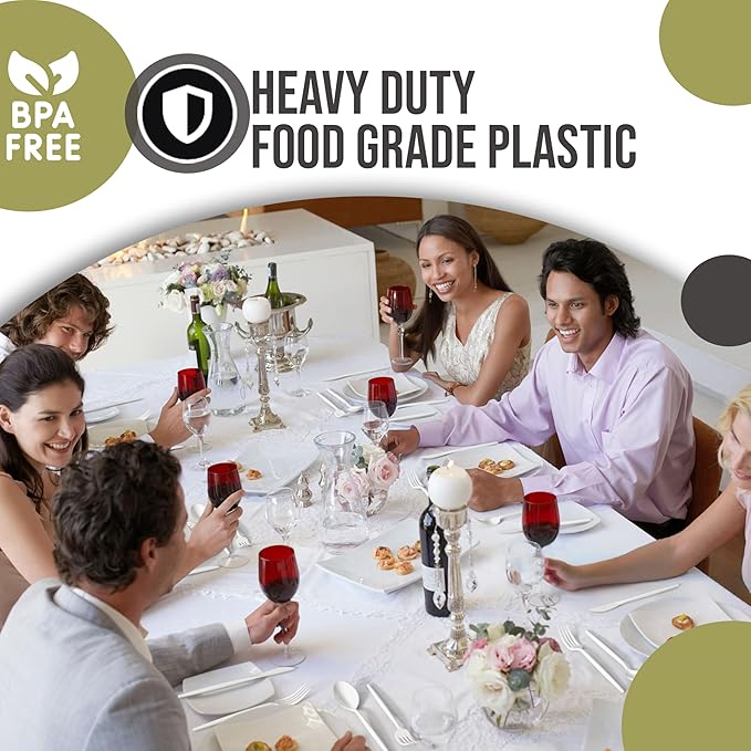 Trendables 120 Pack White Plastic Forks - 120 Count, Disposable, Fine, Gloss, Durable, Classy, Perfect for Parties