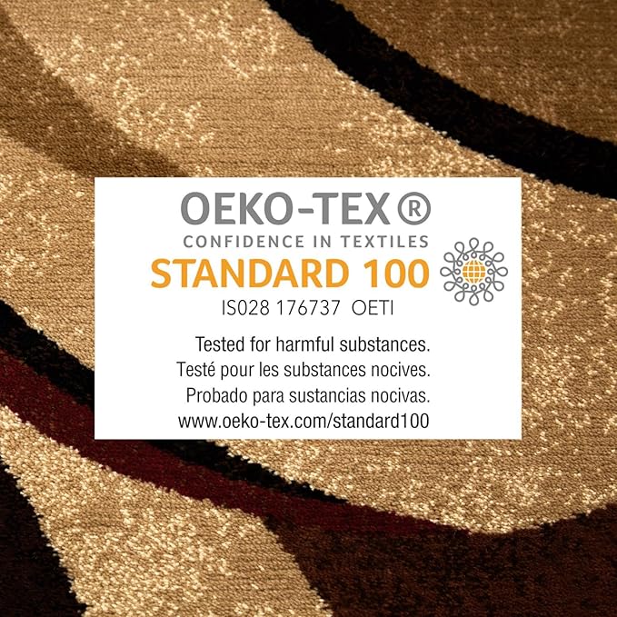 Home Dynamix HD5382 Tribeca Collection 3-Piece Area Rug Set, Brown/Red