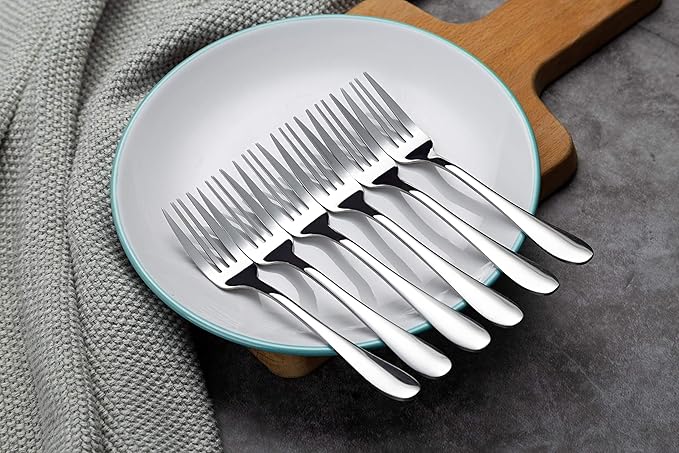 12-Piece Stainless Steel Dessert Forks,Salad Forks Set,6.7-Inch