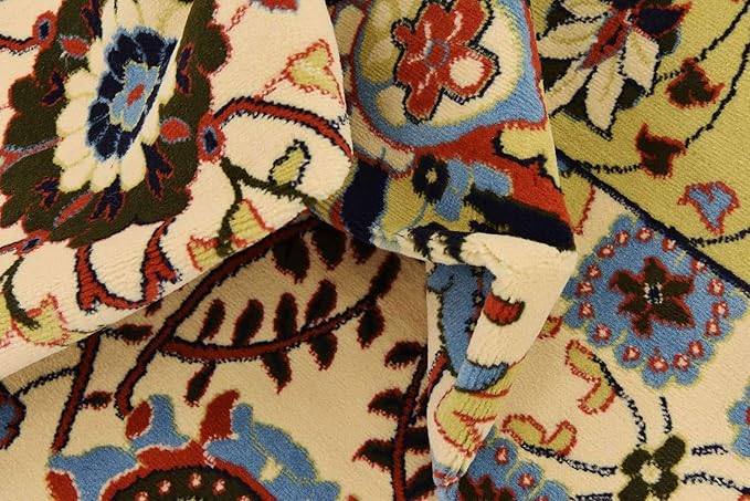 Unique Loom Espahan Collection Area Rug - Cape Cod (9' 10" x 13' 1" Rectangle, Cream/ Black)