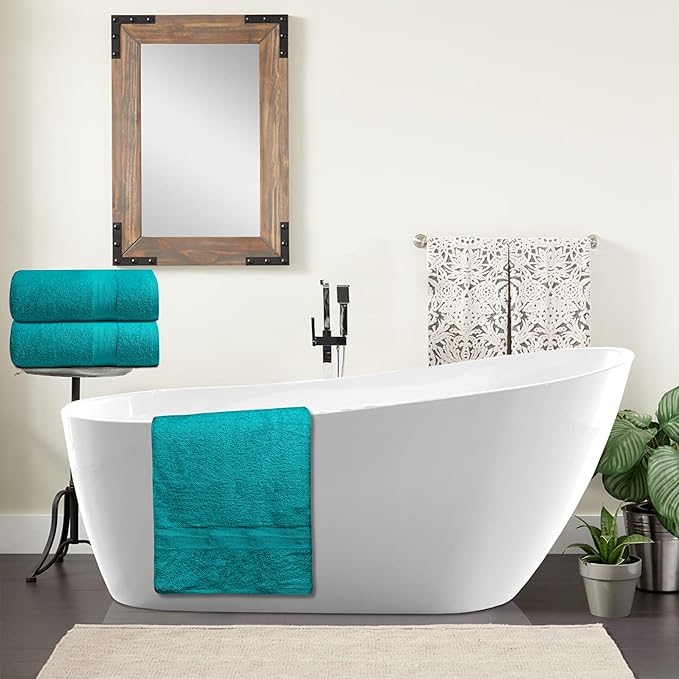 Softolle Luxury Bath Towels Set of 4 (27” x 54”) | Towels for Bathroom | Super Soft | Highly Absorbent Towels for Home, Spa, Gym (Teal, Bath Sheets (35”x70”) Pack of 2)