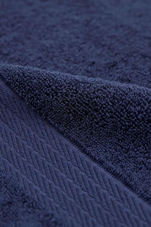 Ozdilek 6-Piece Bath Towel Set, 2 Bath, 2 Hand, 2 Wash, 100% Cotton Turkish Towels, 2 Bath Towels (30x60/550 GSM), 2 Hand Towels (16x30/575 GSM), 2 Washcloths (13x13/600 GSM) (Navy Blue)