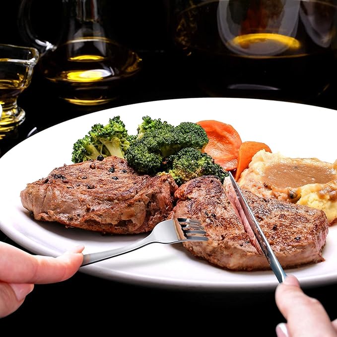 Dinner Forks Set,304 Stainless Steel Forks for Steak, Salad, Pasta, Set of 6