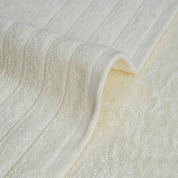 Tens Towels Pack of 4 Extra Large Bath Towels 30 x 60 Inches, 100% Cotton, Larger & Lighter Weight, Quicker to Dry, Super Soft and Absorbent, Perfect for Bathroom, Cream