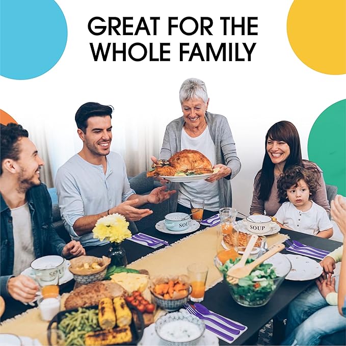 Party Solids Purple Plastic Spoons 200 Pieces Purple Spoons Disposable Utensils Heavy Duty Plastic Cutlery Set Disposable Cutlery Sets Flatware Sets Silverware Set Party Supplies & Party Tableware