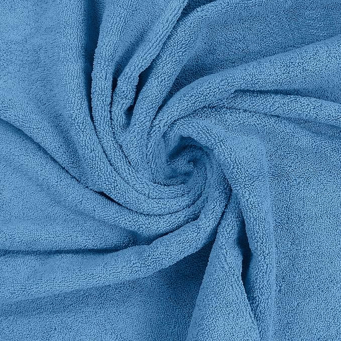 Utopia Towels 8 Piece Luxury Towel Set – Majestic Plush, Super Absorbent & Quicker-to-Dry, Thick 100% Ring Spun Cotton Towels for Bathroom, Spa & Hotel – 2 Bath, 2 Hand, 4 Washcloths, Electric Blue