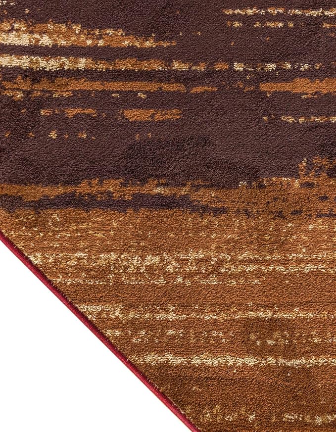 Unique Loom Barista Collection Area Rug - Mundo Nova (7' 1" Octagon, Beige/Blue)