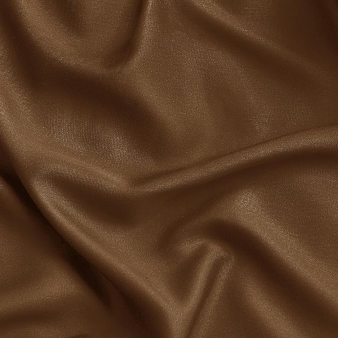 Bedsure California King Sheet Sets, Cooling Sheets for Hot Sleepers, Rayon Derived from Bamboo, Breathable & Soft, Deep Pocket Up to 16 Inches, Hotel Luxury Silky Bedding, Brown