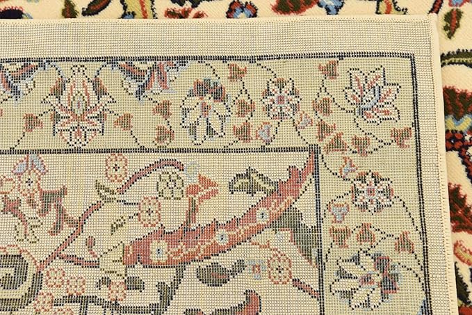 Unique Loom Espahan Collection Area Rug - Cape Cod (4' 1" x 6' 1" Rectangle, Cream/ Black)