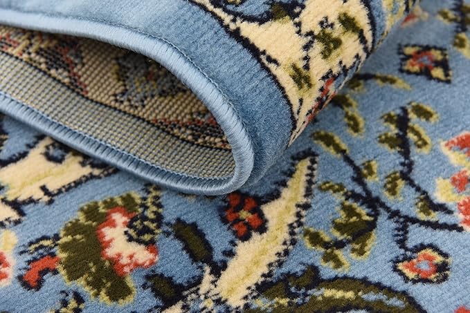 Unique Loom Espahan Collection Area Rug - Cape Cod (2' 7" x 10' Runner, Blue/ Black)