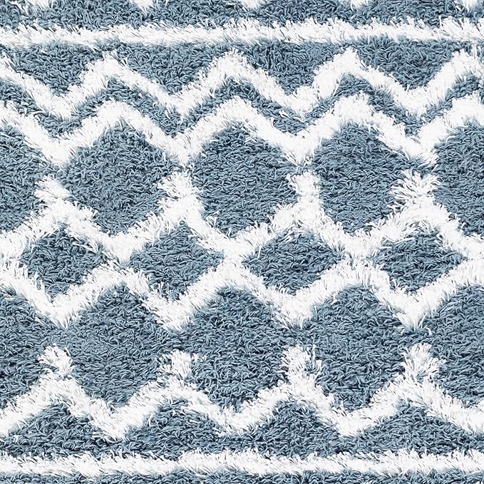 Livabliss Hapsburg Moroccan Shag Area Rug, 7'10" x 10'2", Denim