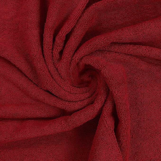 Utopia Towels 8 Piece Luxury Towel Set – Majestic Plush, Super Absorbent & Quicker-to-Dry, Thick 100% Ring Spun Cotton Towels for Bathroom, Spa & Hotel – 2 Bath, 2 Hand, 4 Washcloths,Red