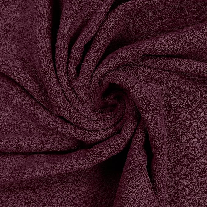 Utopia Towels 8 Piece Luxury Towel Set – Majestic Plush, Super Absorbent & Quicker-to-Dry, Thick 100% Ring Spun Cotton Towels for Bathroom, Spa & Hotel – 2 Bath, 2 Hand, 4 Washcloths, Burgundy