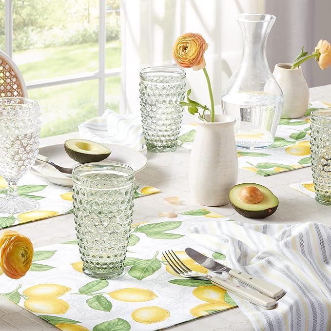 Martha Stewart Honeycomb Modern Farmhouse Tablecloth, White, 60"x120"