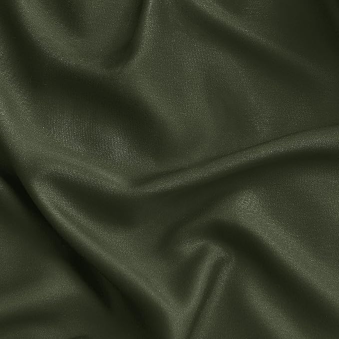 Bedsure Cooling Sheets Twin, Rayon Derived from Bamboo, Breathable & Soft Twin Sheets Set, Deep Pocket Up to 16 Inches, Hotel Luxury Silky Bedding for Hot Sleepers, Olive Green