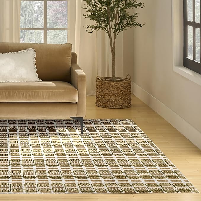 Nourison Home Nordic Multicolor 8' x 10' Area Rug - Easy Clean, Non Shedding, Bed Room, Living Room, Dining Room, Kitchen (8' x 10')