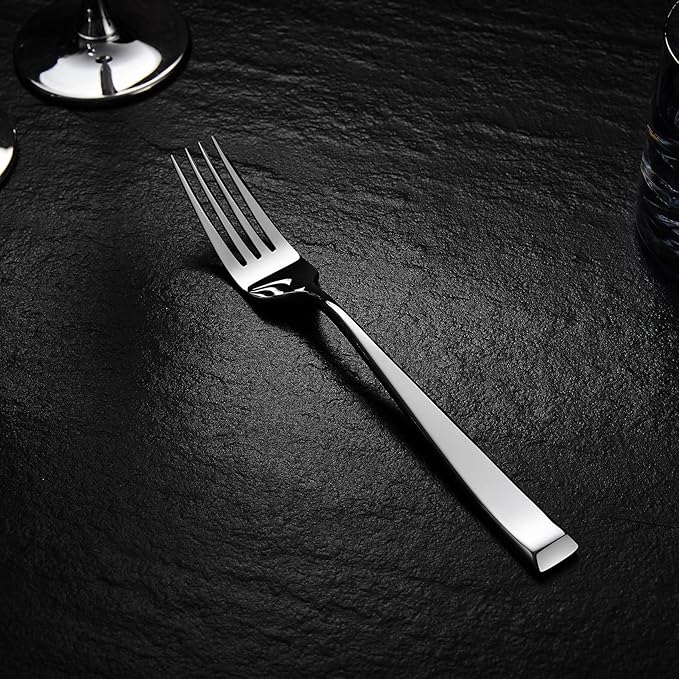Royalrose Alexander Fine Forks, Set of 4, 18/10 Stainless Steel, Well Made, Dishwasher Safe, Heavy Duty Fork (7.3" Salad Fork)