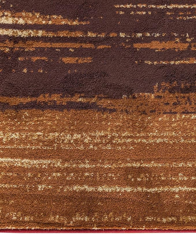 Unique Loom Barista Collection Area Rug - Mundo Nova (5' 4" Square, Beige/Blue)