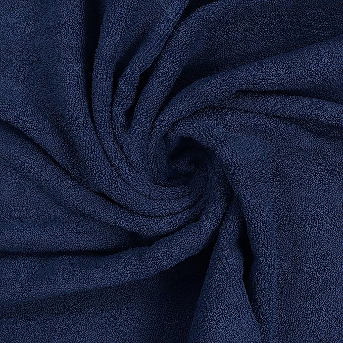 Utopia Towels 8 Piece Luxury Towel Set – Majestic Plush, Super Absorbent & Quicker-to-Dry, Thick 100% Ring Spun Cotton Towels for Bathroom, Spa & Hotel – 2 Bath, 2 Hand, 4 Washcloths, Navy Blue