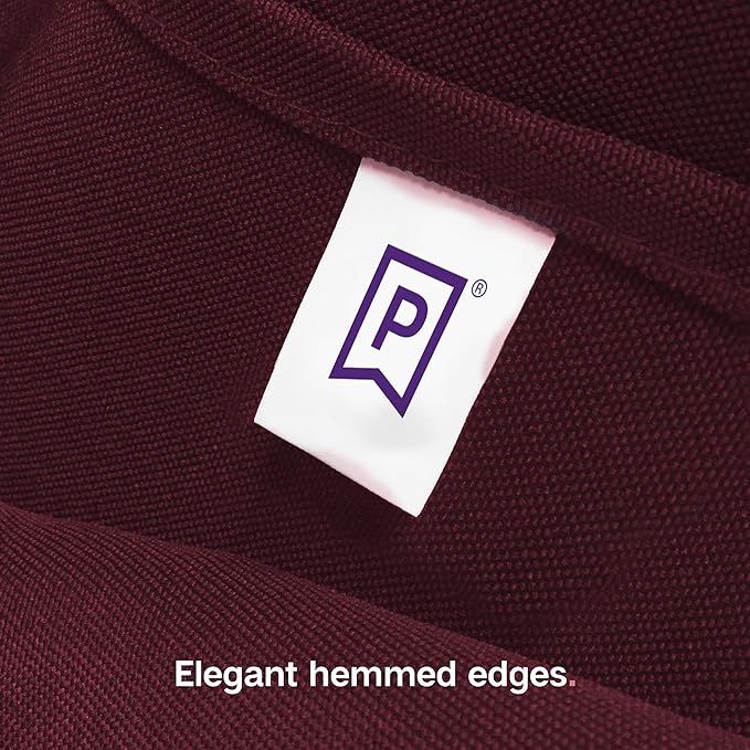 Gee Di Moda Rectangle Tablecloth - 90 x 156 Inch Burgundy Table Cloth for 8 Foot Tables with Floor-Length Drop - Heavy Duty Washable Fabric for Holiday Party, Dinner, Weddings & Baby Shower