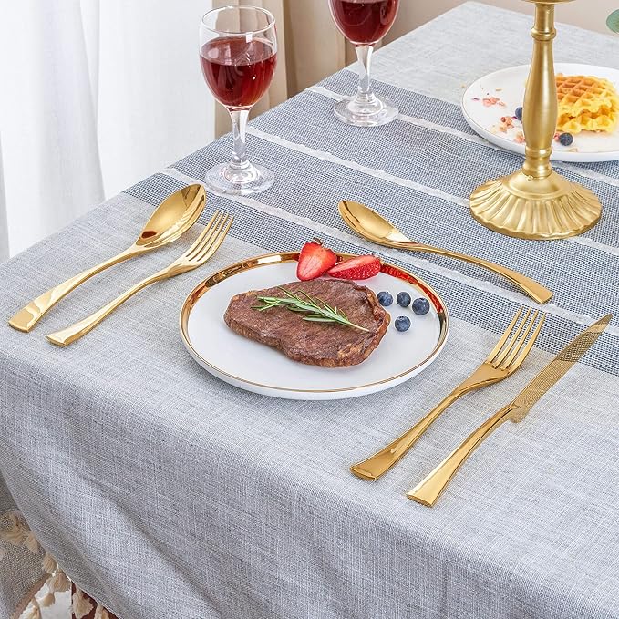 20 Pieces Gold Silverware Set Service for 4,Modern 18/10 Stainless Steel Flatware Cutlery Set,Utensil Set for Home Restaurant Hotel,Mirror Polished,Dishwasher Safe