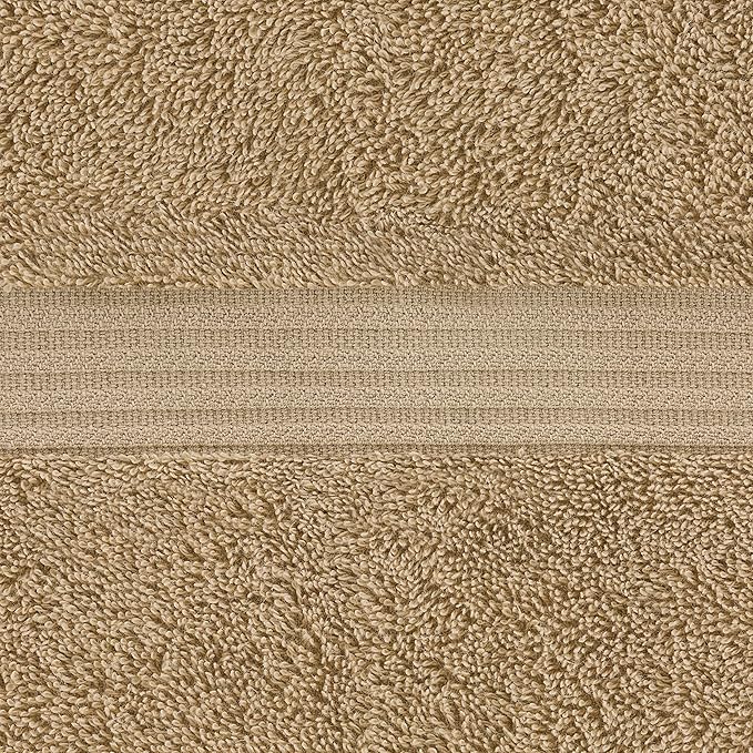 American Veteran Towel, 100% Cotton Turkish Washcloths for Bathroom Essentials 4 Pack, Soft Absorbent Wash Cloths Quick Drying Small Towels Washrags, Beige