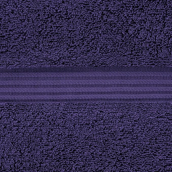 American Veteran Towel, 100% Cotton Turkish Washcloths for Bathroom Essentials 4 Pack, Soft Absorbent Wash Cloths Quick Drying Small Towels Washrags, Purple