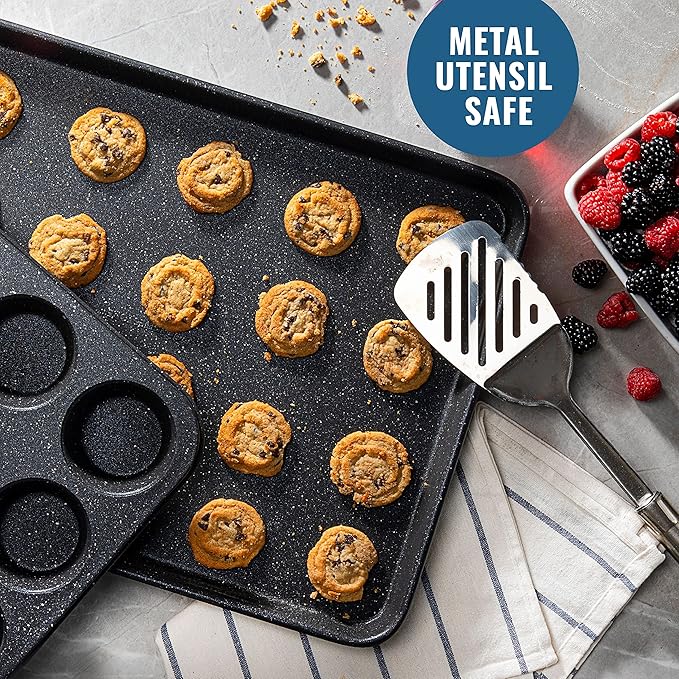 GRANITESTONE 20Pcs Pots and Pans Set Non Stick Cookware Set, Kitchen Cookware Sets with Deep Frying Pan, Bakeware Set & Steamer for Cooking, Non Toxic PFOA PFOS Free, Oven & Dishwasher Safe